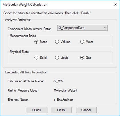 Figure 461: Molecular Weight Calculations window