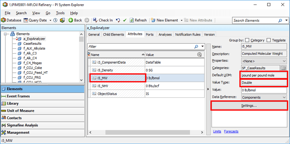 Figure 458: System Explorer - Molecular Weight Calculation - Attributes tab