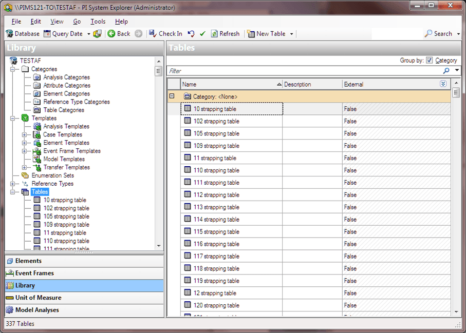 Figure 1586: PI System Explorer window