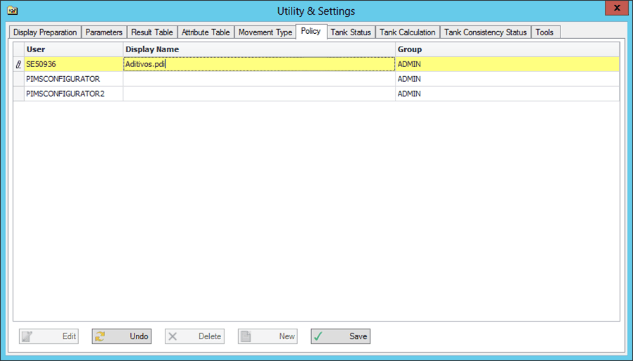 Figure 1641: Utility &amp; Settings window - Policy tab