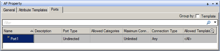 Figure 817: AF Property - Ports tab