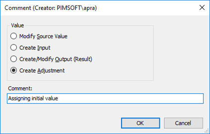 Figure 501: Comment window