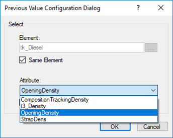 Figure 492: Previous Value Configuration - Same Element, Different Attribute