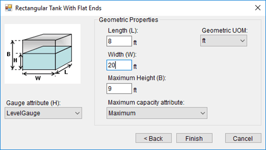 Figure 607: Rectangular Tank with Flat Ends window