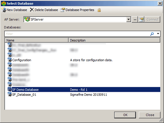 Figure 724: 3. Click the **AF System** down-arrow and select the system where the Sigmafine Server is running.