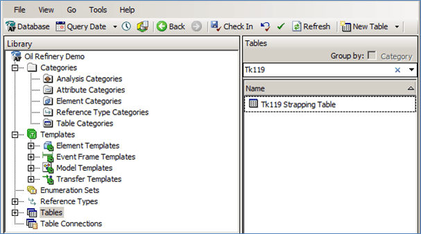 Figure 1021: System Explorer - Select Library, then Tables