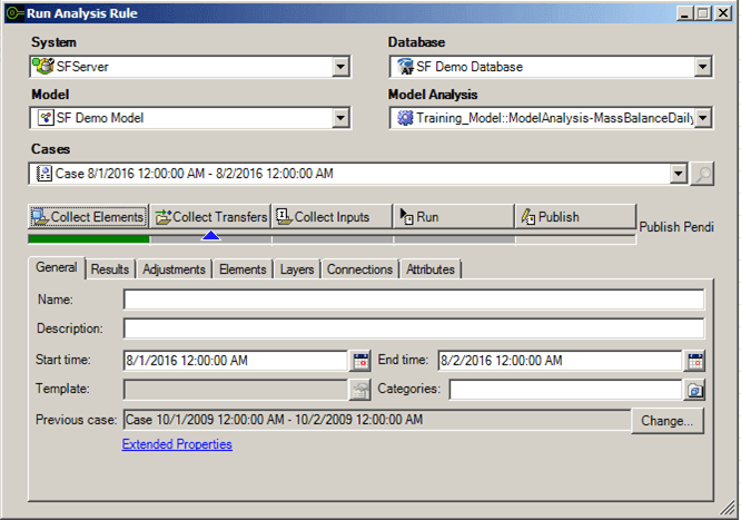 Figure 722: Run Analysis Rule window