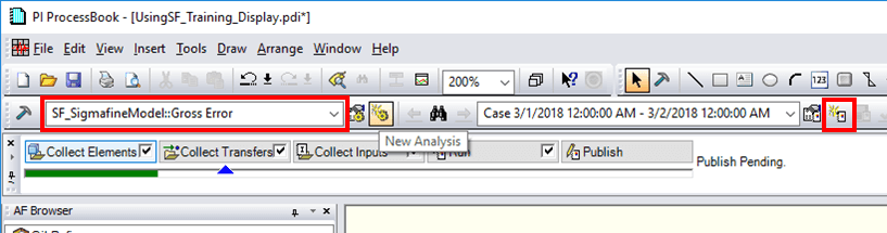 Figure 369: Modeler - SF Analysis Toolbar - New Analysis button