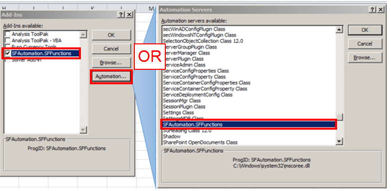 Figure 22: Add-Ins window