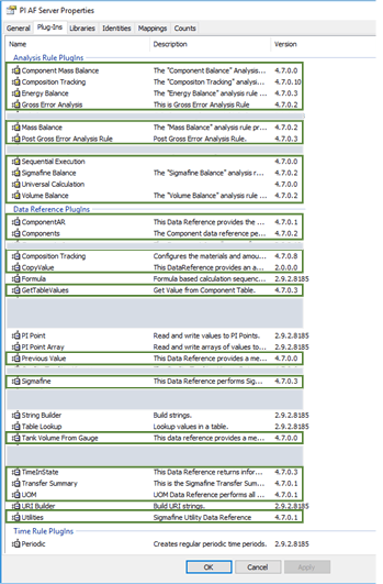 Figure 7: Sigmafine Analysis Rule and Data Reference plug-ins