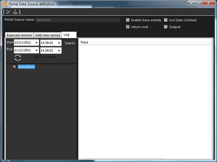 Figure 1543: SOA Publisher Dataset - Log tab