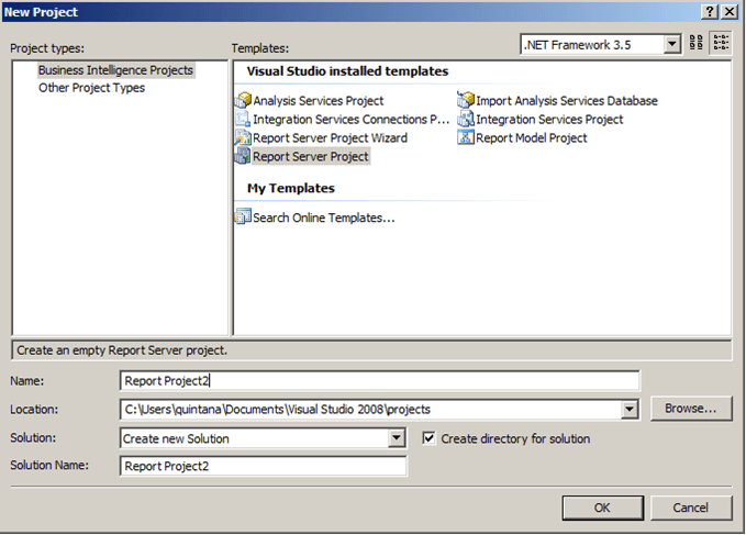 Figure 1172: New Project window