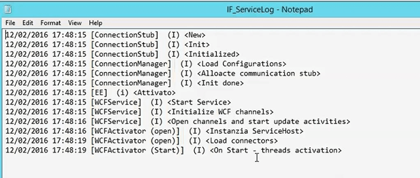 Figure 1463: IF_ServiceLog opened in Notepad