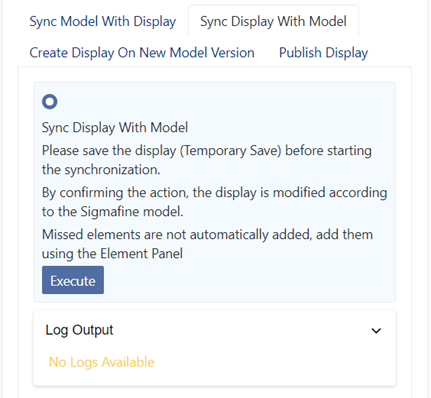 Sync Display with Model