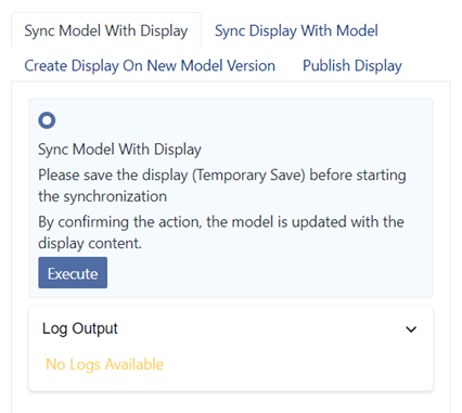 Sync Model with Display
