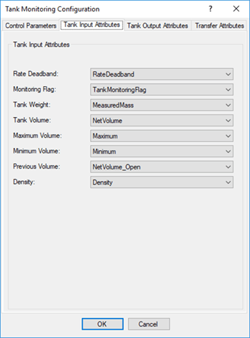 Figure 1684: Tank Monitoring Configuration - Tank Input Attributes tab