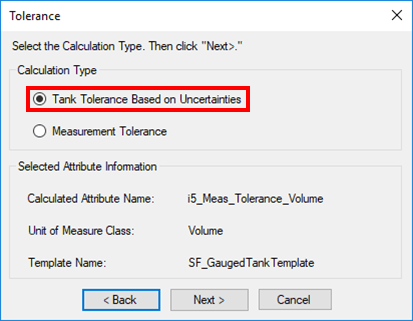 Figure 577: Tolerance window - Tank Tolerance Based on Uncertainties