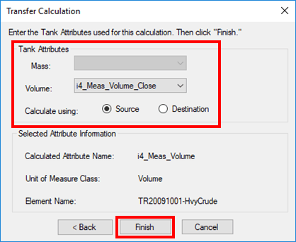 Figure 556: Transfer Calculation window
