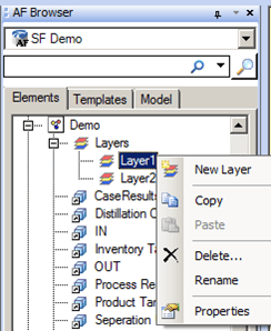 Figure 778: Specific Layer Right-Click Menu Options