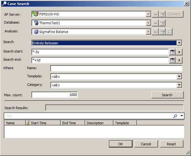 Figure 951: Case Search window