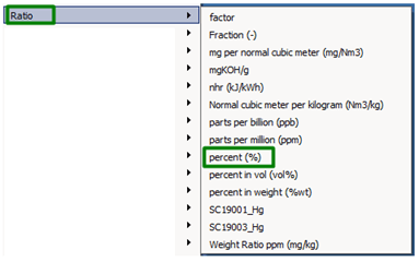 Figure 642: Ratio UOM Class