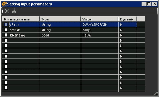 Figure 1544: Setting input parameters window
