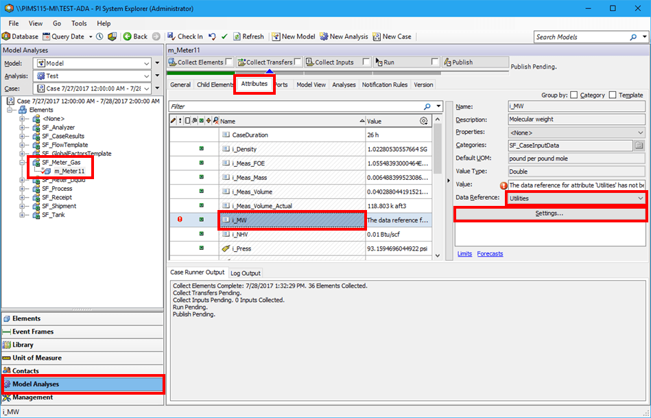 Figure 509: System Explorer - select element, attribute, and Utilities