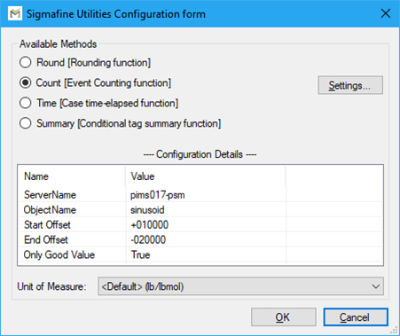 Figure 504: Sigmafine Utilities Configuration window