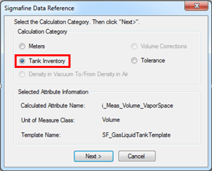 Figure 529: Sigmafine Data Reference - Tank Inventory