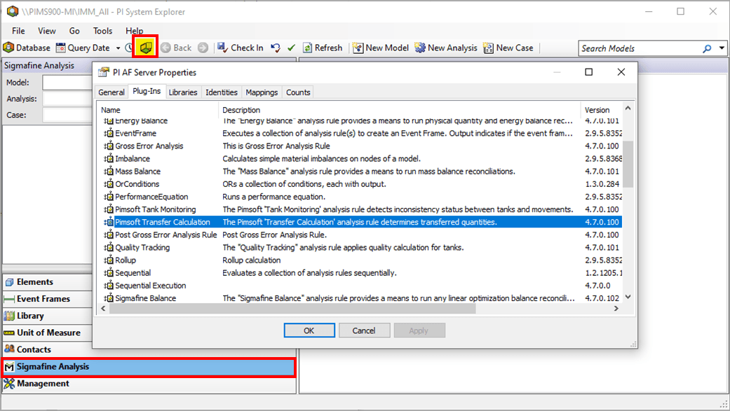 Figure 1724: PI AF Server Properties window