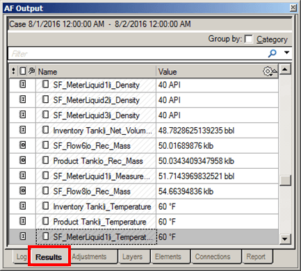 Figure 879: AF Output window
