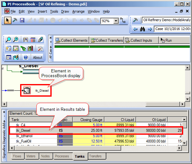 Figure 1066: Display and Result table corresponding elements