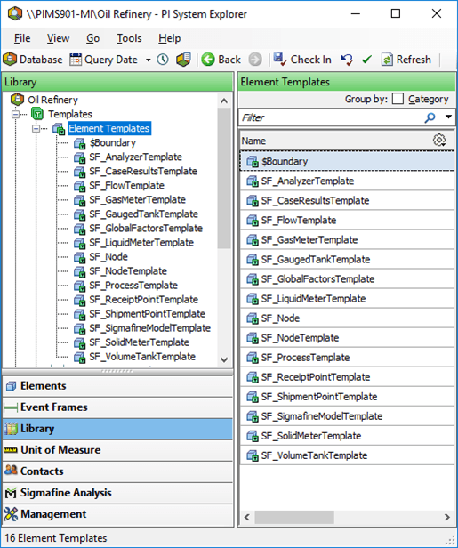 Figure 100: Library - Element Templates